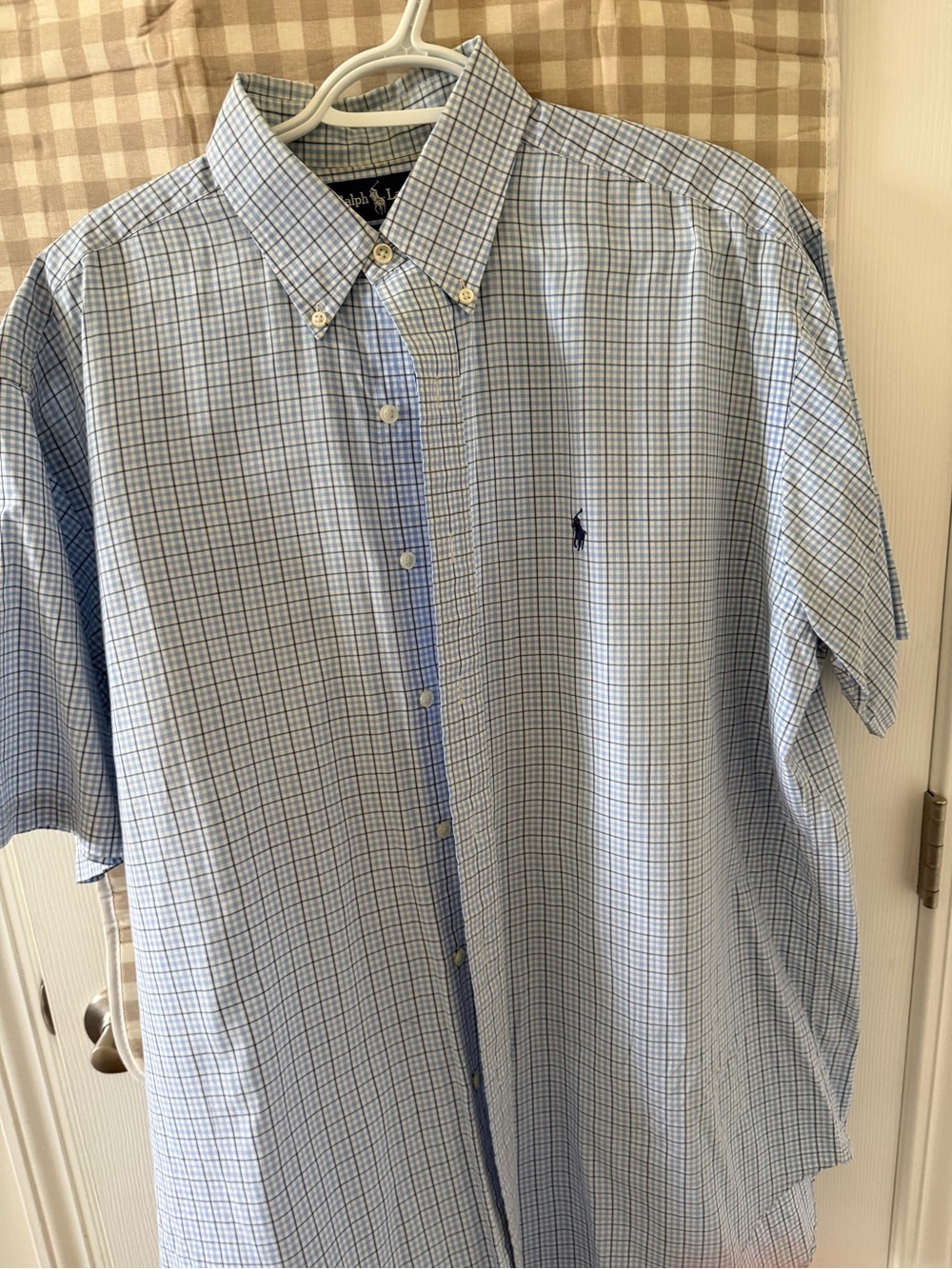 Polo by Ralph Lauren Blue Plaid Short-Sleeve Button-Down Shirt